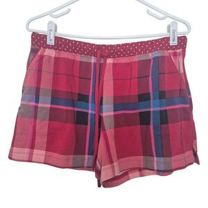 Soma Red Plaid Pajama Shorts Holiday Loungewear Size Medium NWT